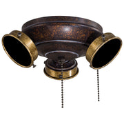 Minka Aire - K9614-MCG - Three Light Fan Light Kit - Timeless - Mottled Copper W/ Gold Highlights