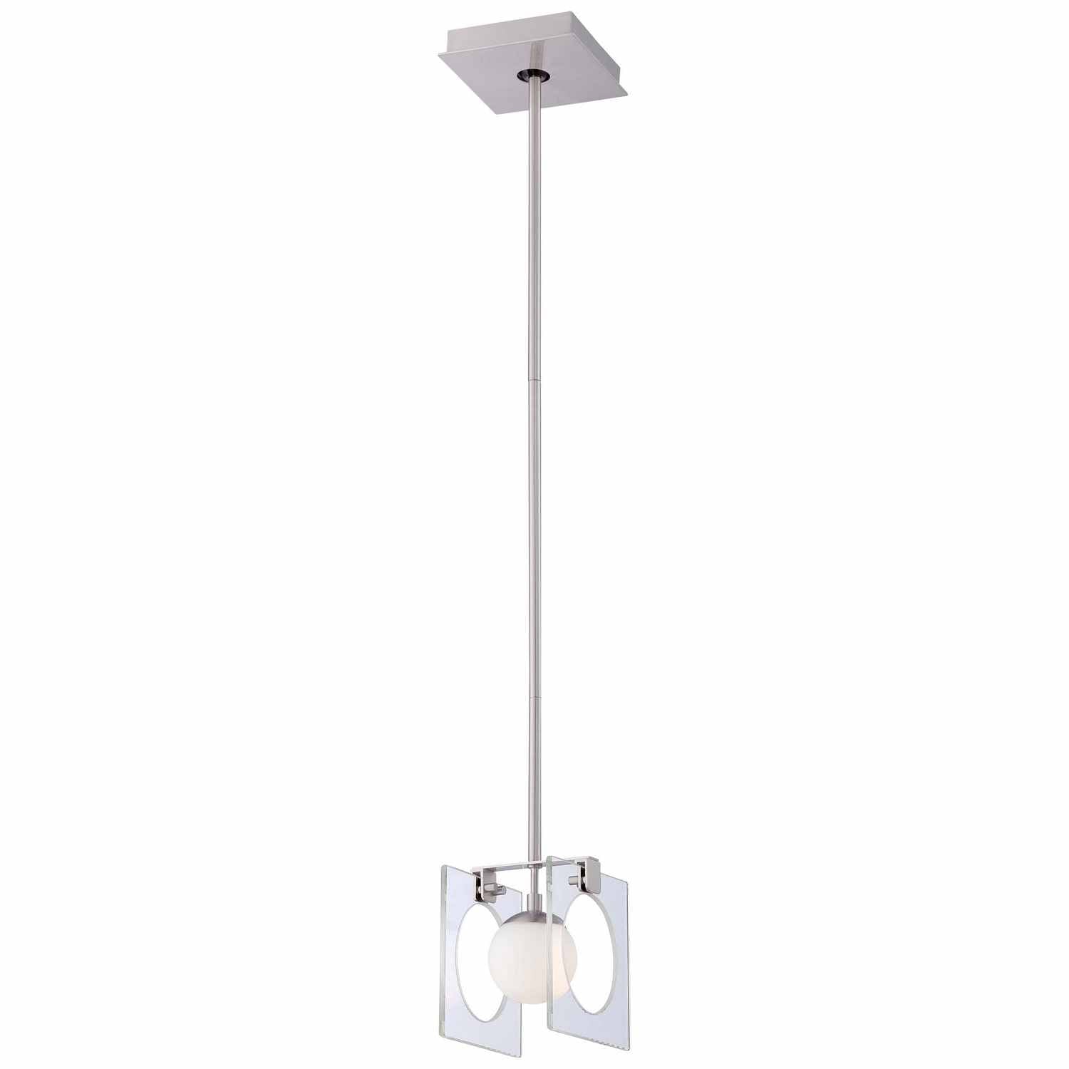 George Kovacs - P991-084 - One Light Mini Pendant - Hole-In-One - Brushed Nickel