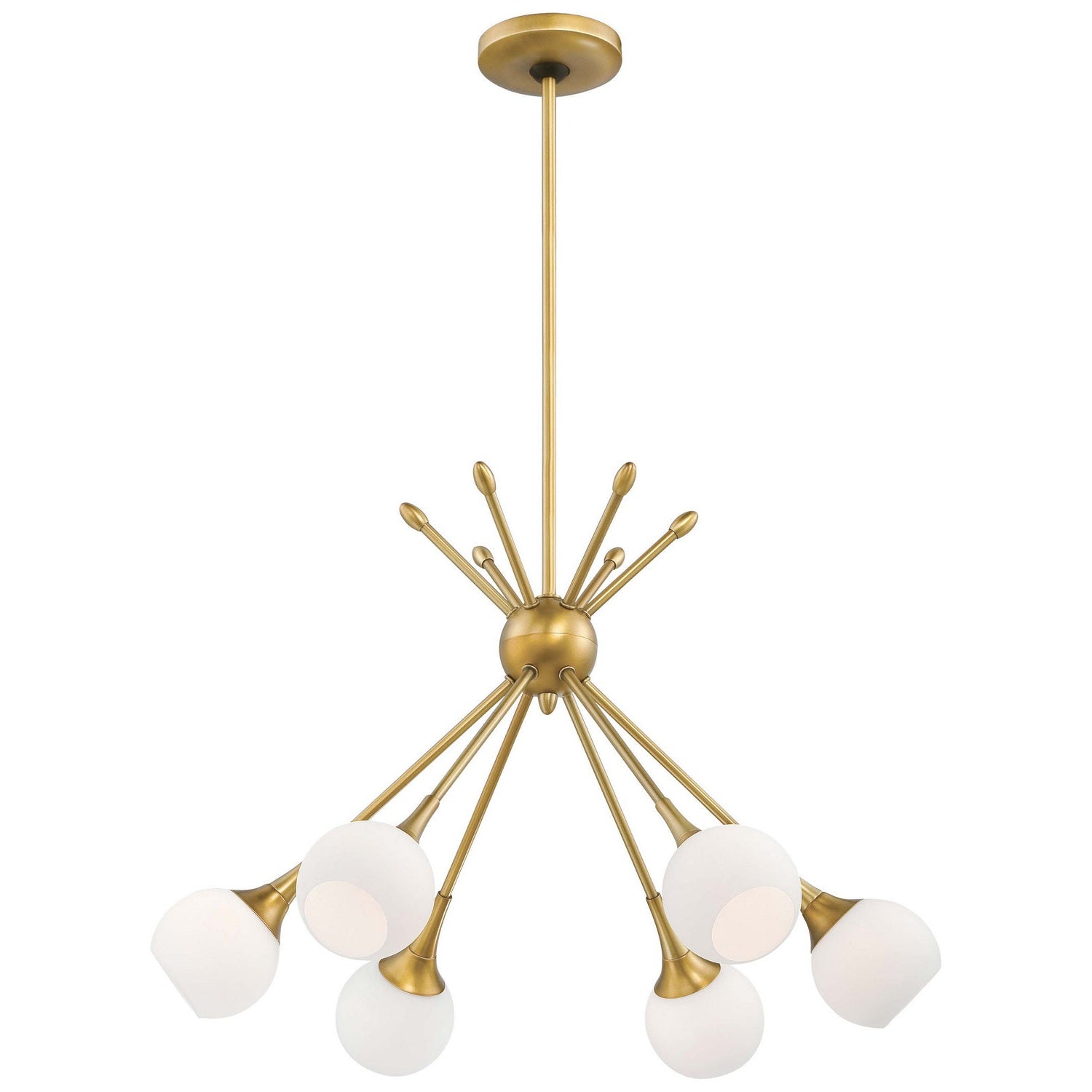 George Kovacs - P1806-248 - Six Light Chandelier - Pontil - Honey Gold