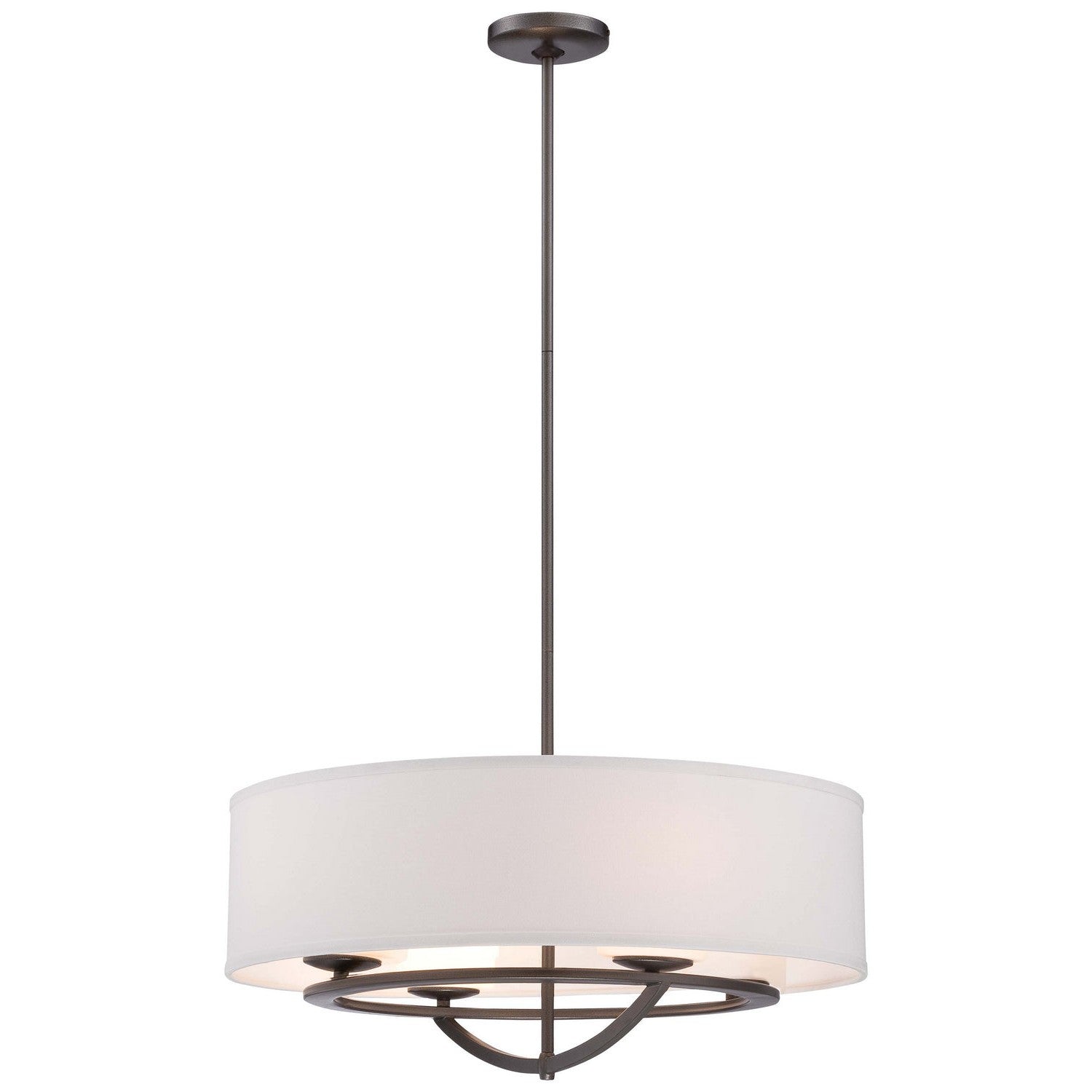 George Kovacs - P1814-172 - Four Light Pendant - Circuit - Smoked Iron