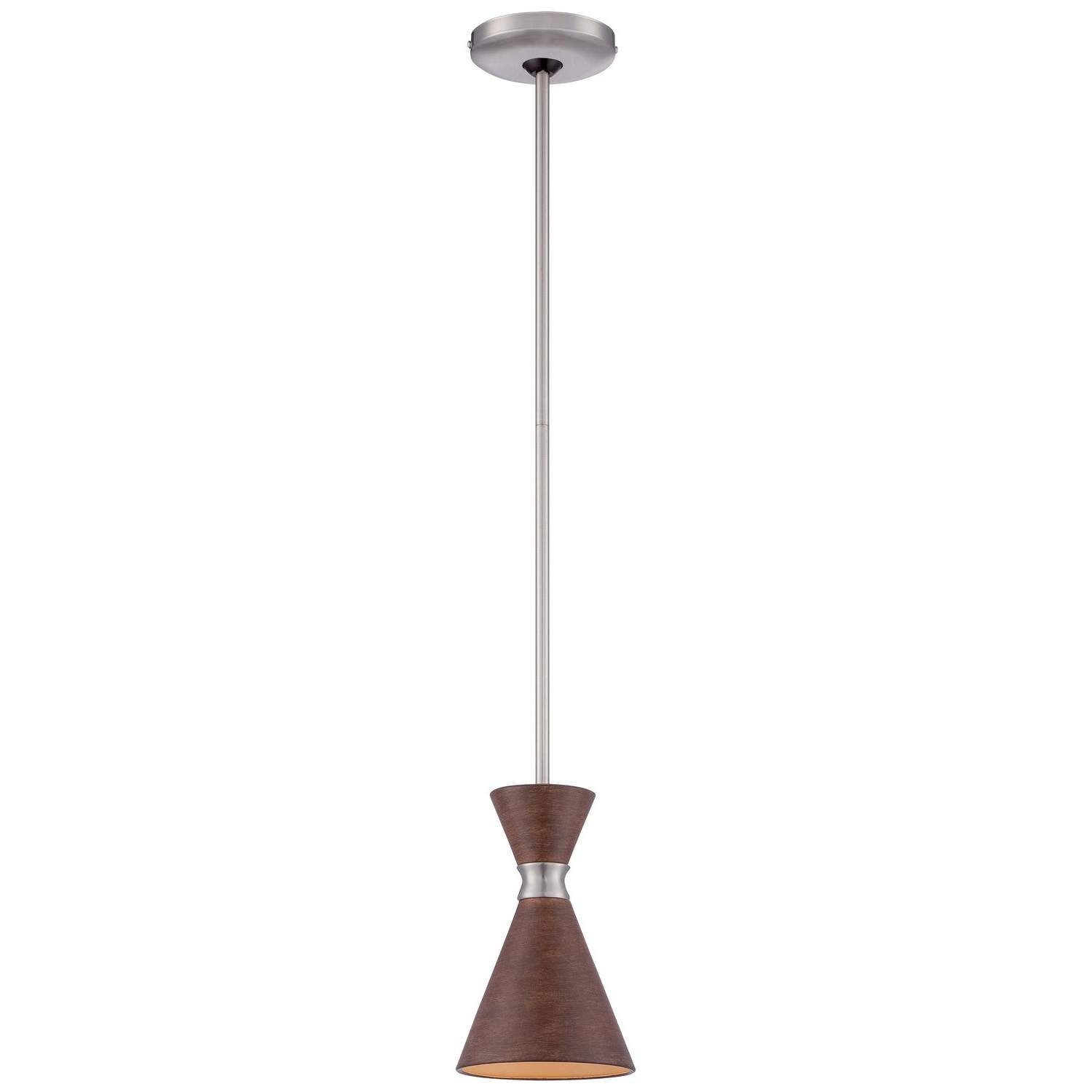George Kovacs - P1821-651 - One Light Mini Pendant - Conic - Distressed Koa