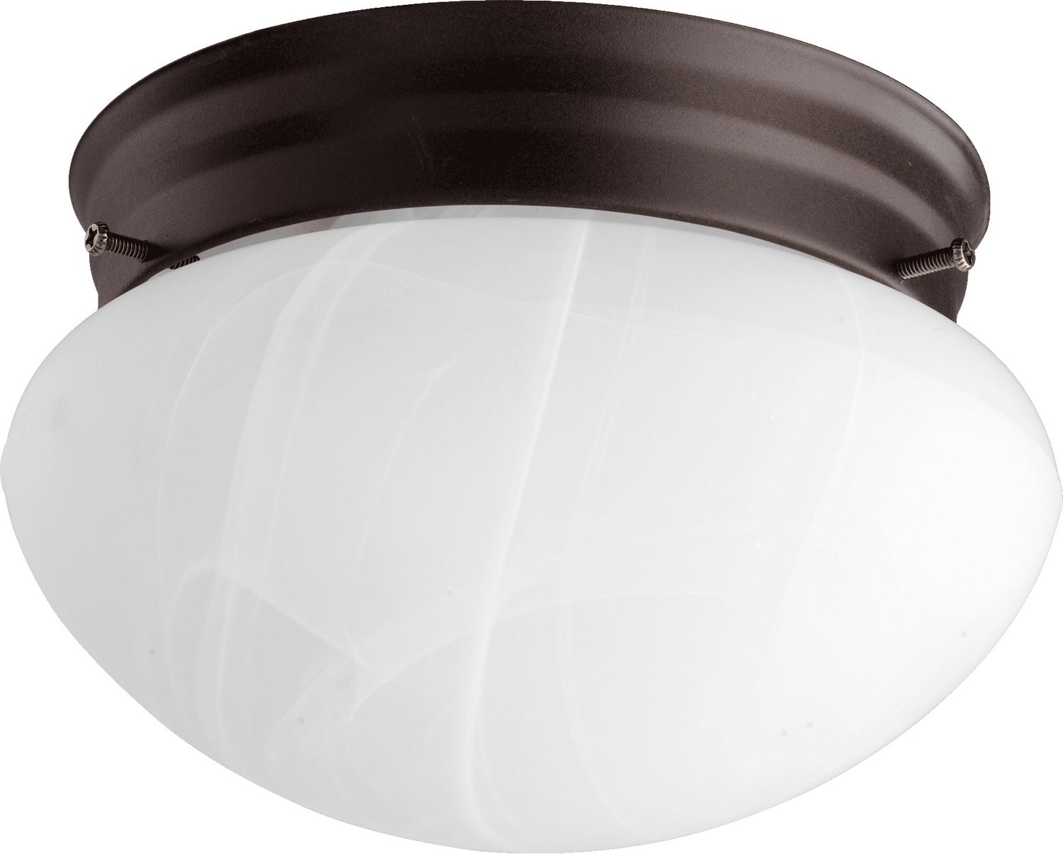 Quorum - 3021-6-86 - One Light Ceiling Mount - 3021 Faux Alabaster Mushrooms - Oiled Bronze