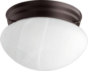 Quorum - 3021-6-86 - One Light Ceiling Mount - 3021 Faux Alabaster Mushrooms - Oiled Bronze