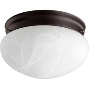 Quorum - 3021-8-86 - Two Light Ceiling Mount - 3021 Faux Alabaster Mushrooms - Oiled Bronze