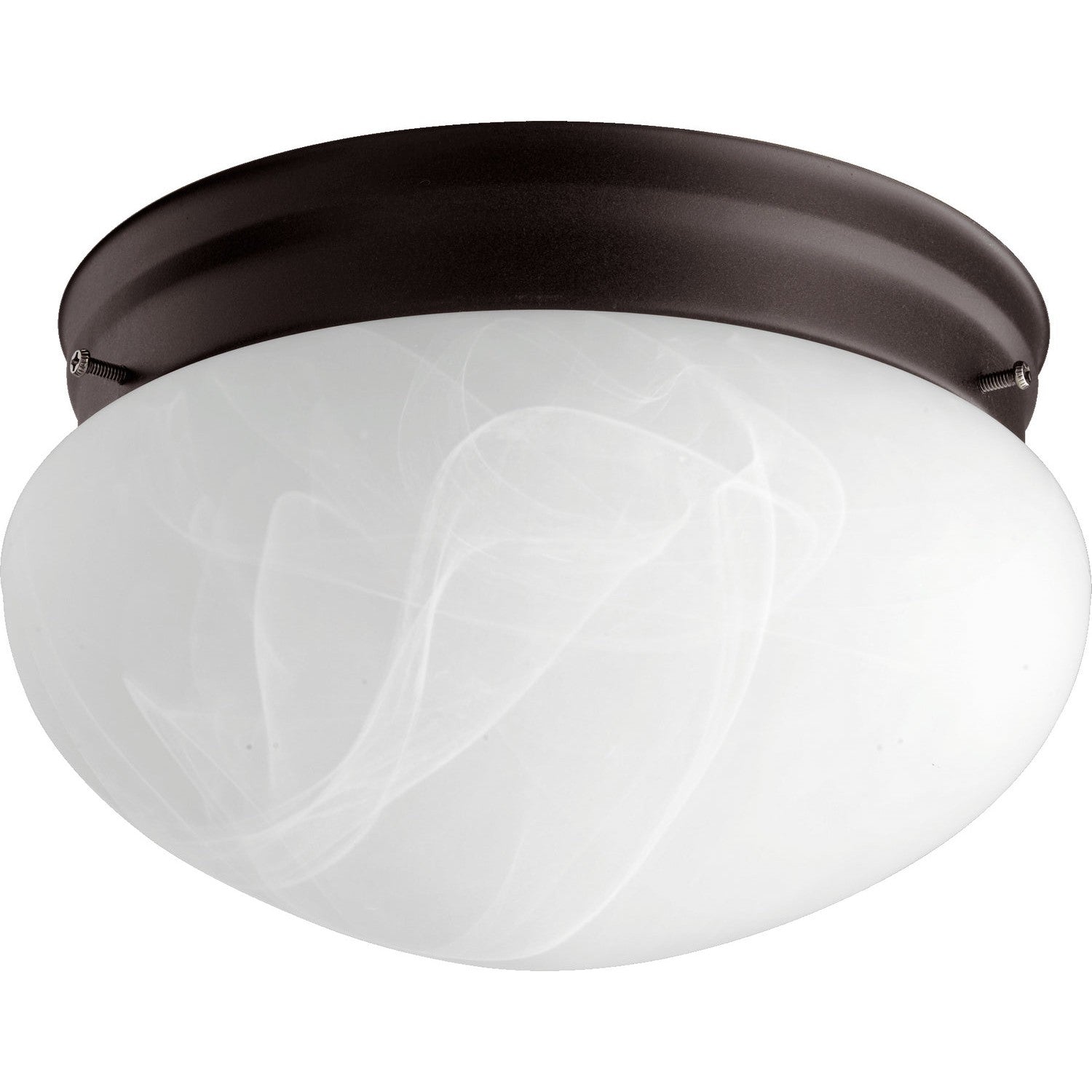 Quorum - 3021-8-86 - Two Light Ceiling Mount - 3021 Faux Alabaster Mushrooms - Oiled Bronze