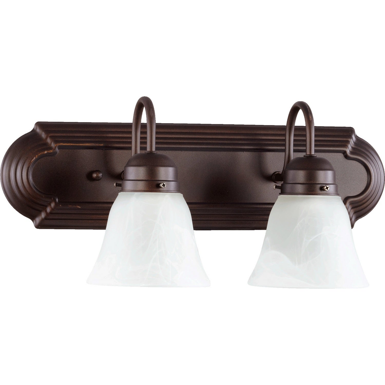 Quorum - 5094-2-186 - Two Light Vanity - 5094 Vanities - Oiled Bronze w/ Faux Alabaster