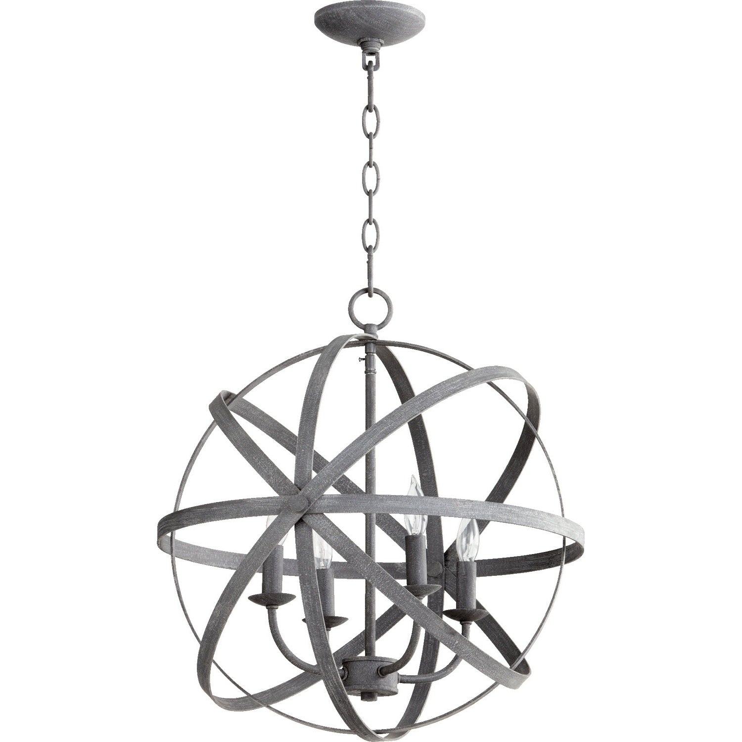 Quorum - 6009-4-17 - Four Light Chandelier - Celeste - Zinc