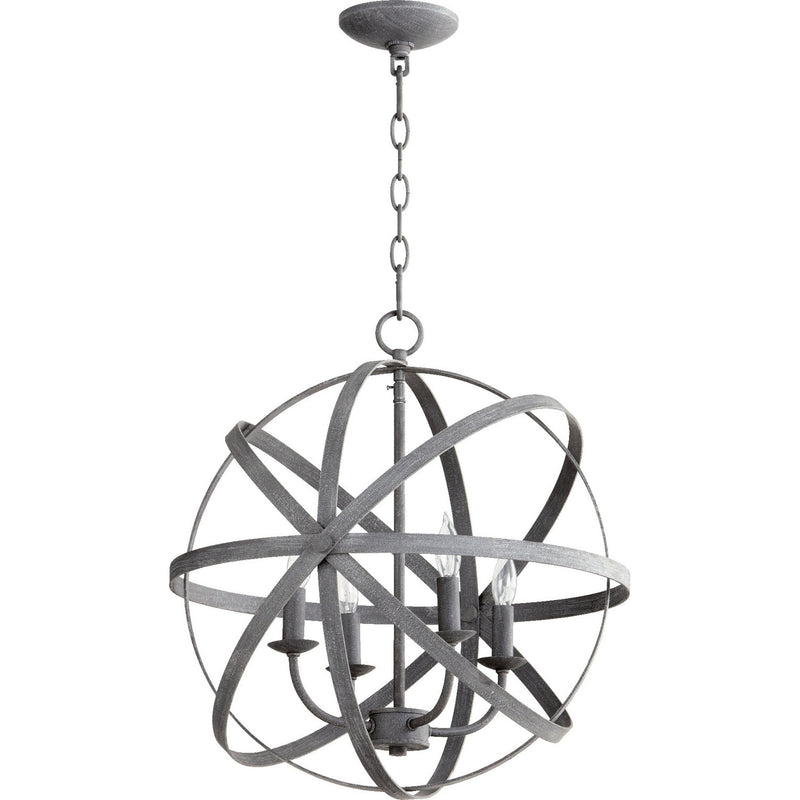 Quorum - 6009-4-17 - Four Light Chandelier - Celeste - Zinc