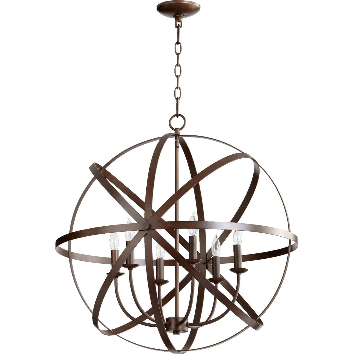 Quorum - 6009-6-86 - Six Light Chandelier - Celeste - Oiled Bronze