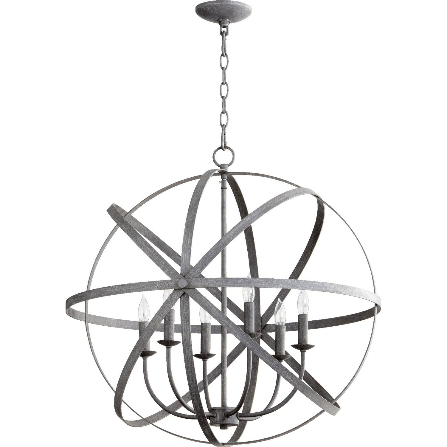 Quorum - 6009-6-17 - Six Light Chandelier - Celeste - Zinc