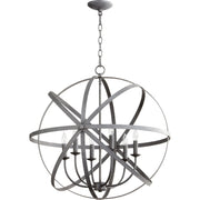 Quorum - 6009-6-17 - Six Light Chandelier - Celeste - Zinc