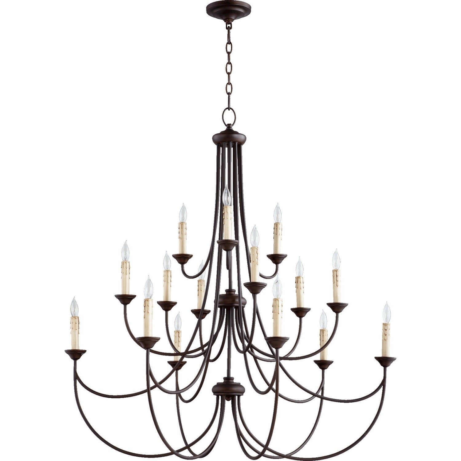 Quorum - 6250-15-86 - 15 Light Chandelier - Brooks - Oiled Bronze