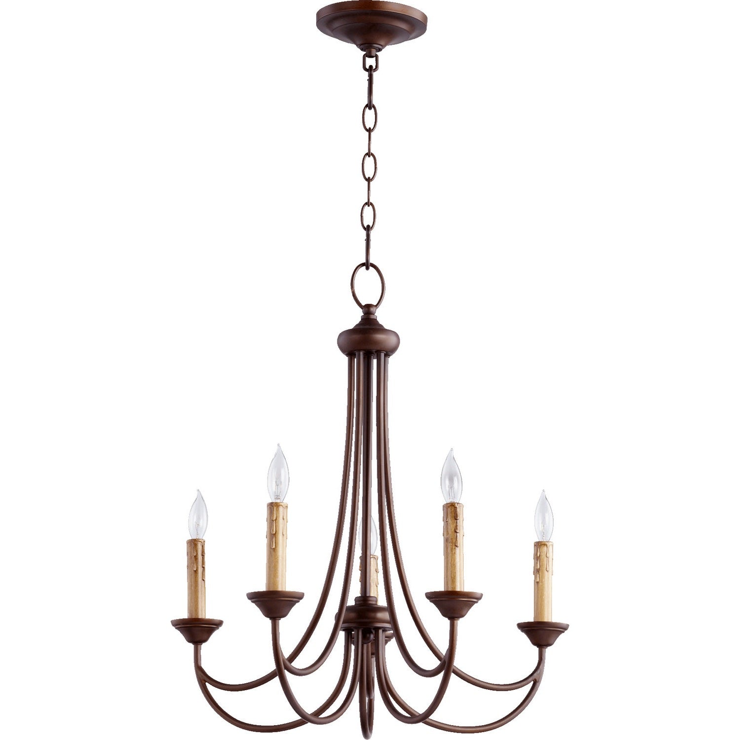 Quorum - 6250-5-86 - Five Light Chandelier - Brooks - Oiled Bronze