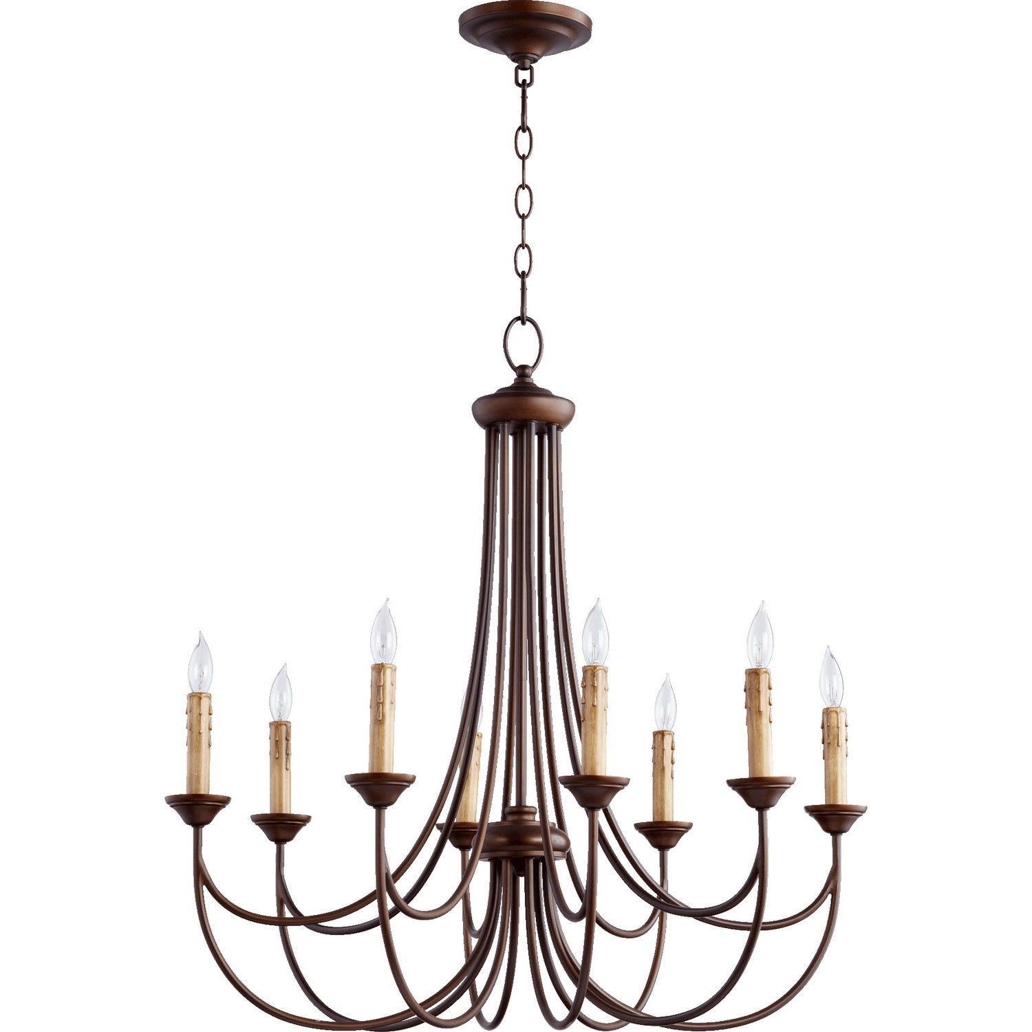 Quorum - 6250-8-86 - Eight Light Chandelier - Brooks - Oiled Bronze