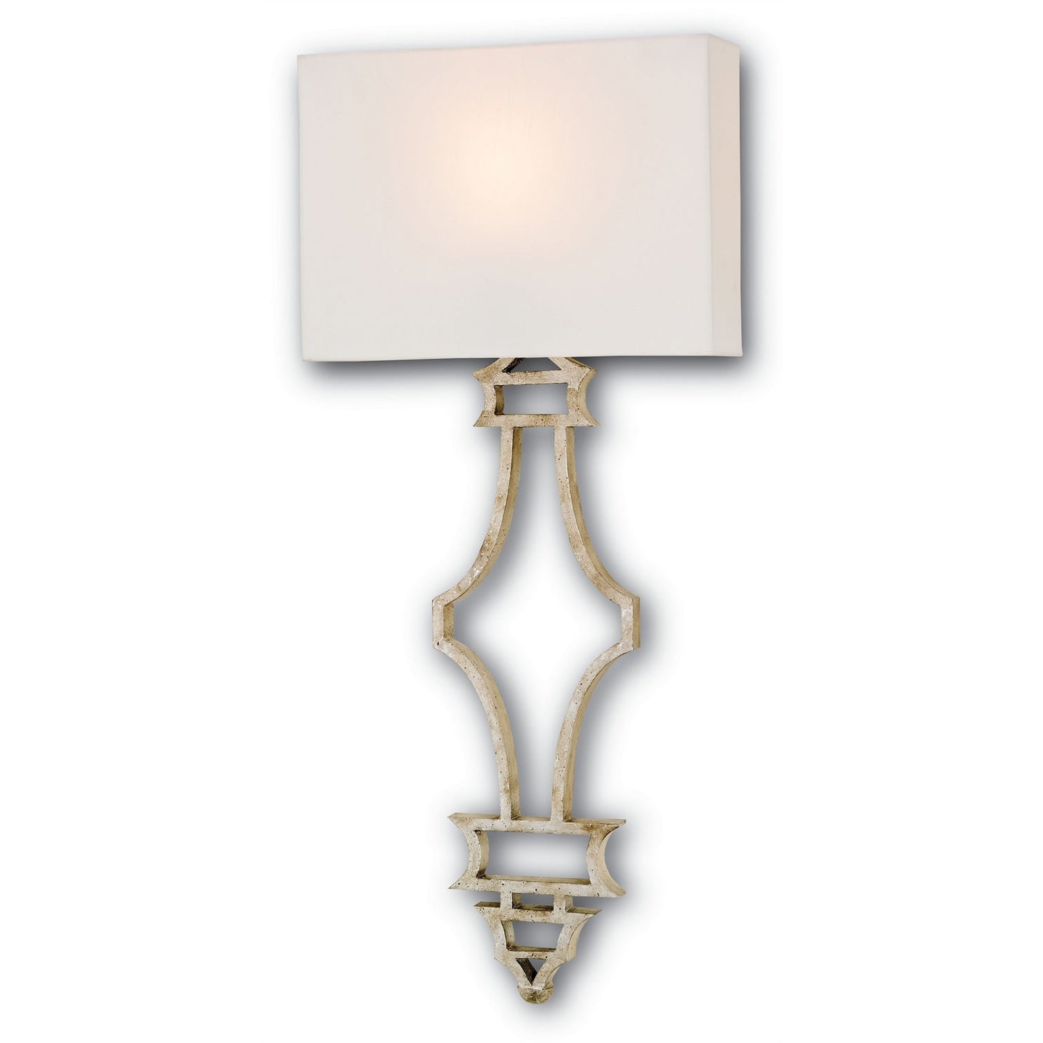 Currey and Company - 5173 - One Light Wall Sconce - Eternity Collection - Silver Granello