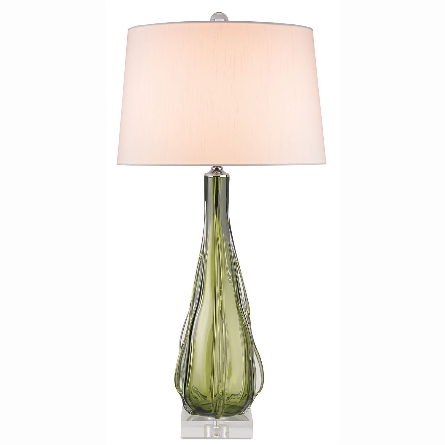 Currey and Company - 6674 - One Light Table Lamp - Zephyr Green Table Lamp - Green/Clear