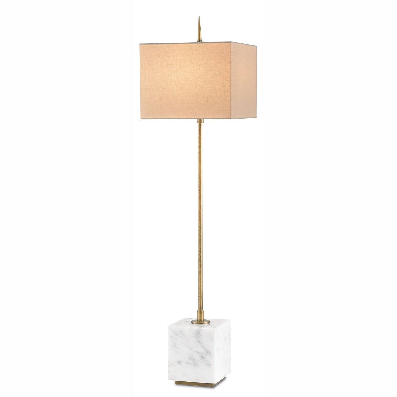 Currey and Company - 6975 - One Light Table Lamp - Thompson Collection - Brass/White