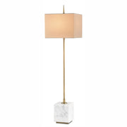 Currey and Company - 6975 - One Light Table Lamp - Thompson Collection - Brass/White