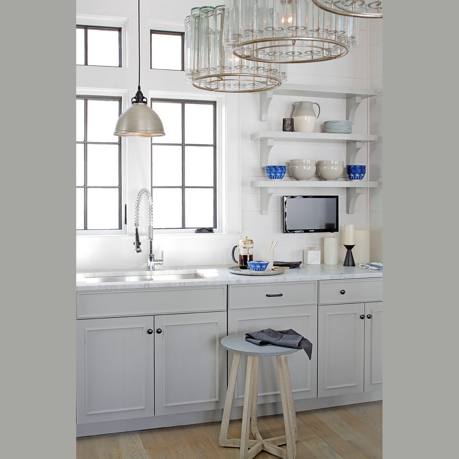 Currey and Company - 9375 - One Light Pendant - Bevilacqua Collection - Silver Leaf