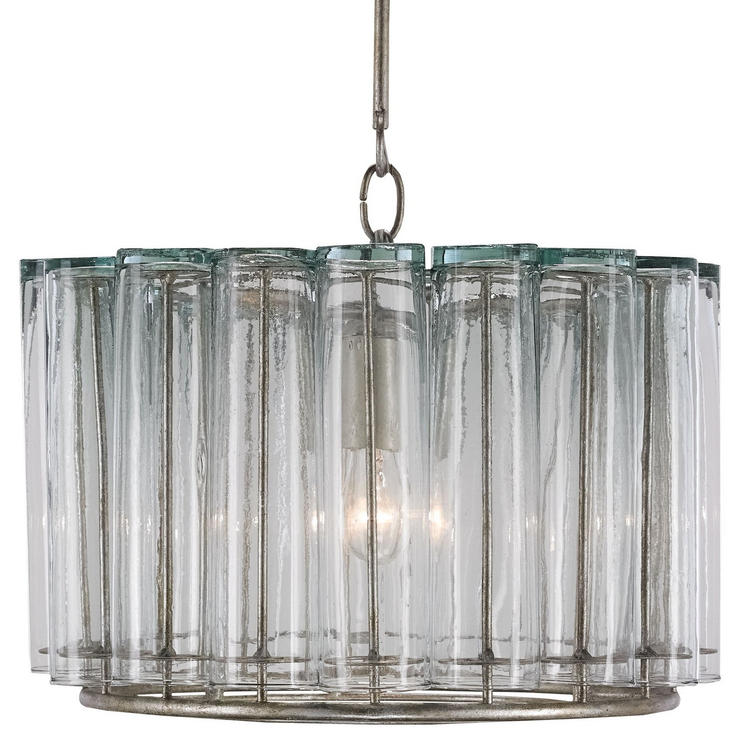 Currey and Company - 9375 - One Light Pendant - Bevilacqua Collection - Silver Leaf