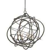 Currey and Company - 9488 - Six Light Chandelier - Genesis Collection - Black Iron