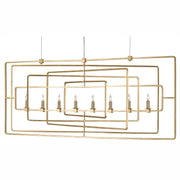Currey and Company - 9542 - Eight Light Chandelier - Metro Collection - Contemporary Gold Leaf