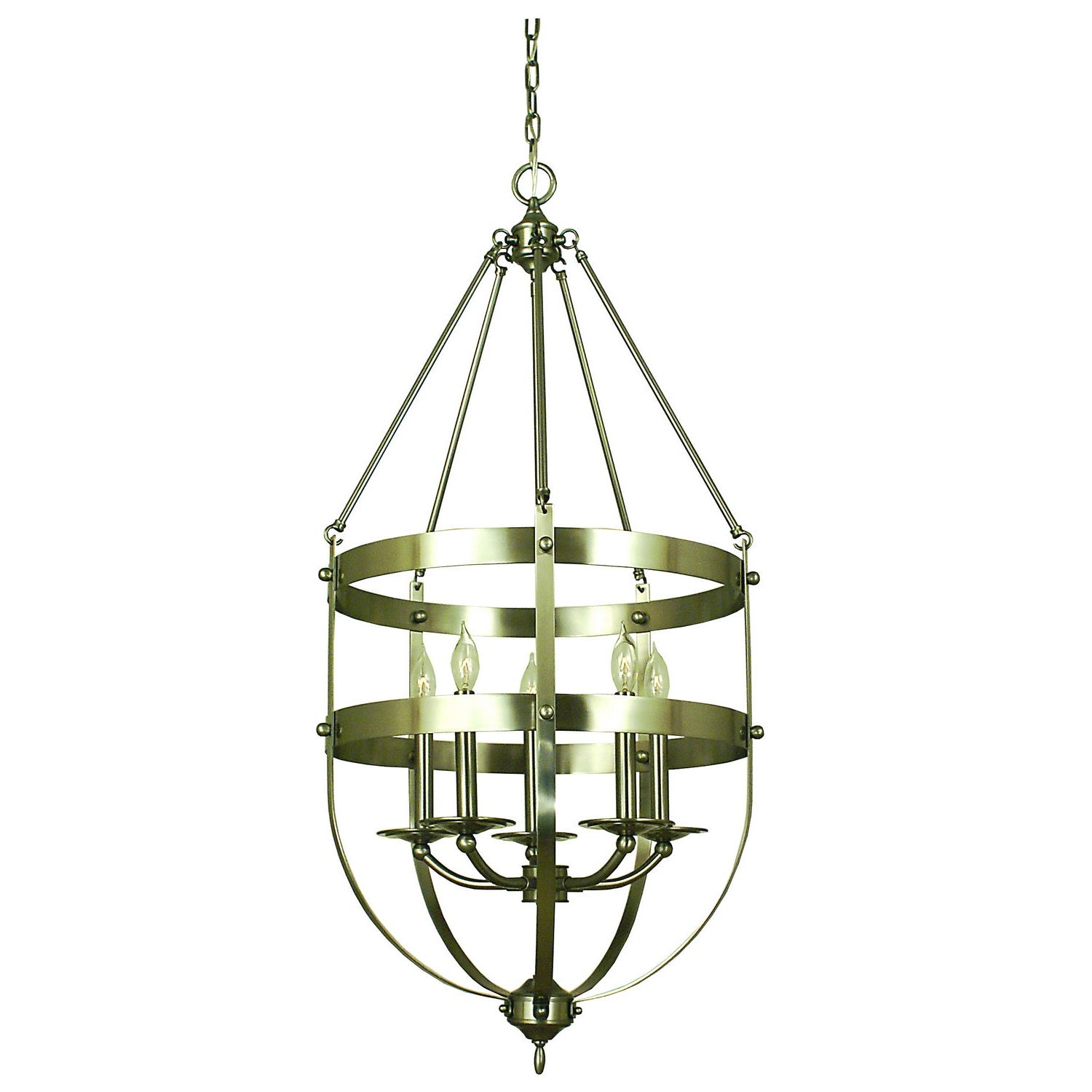 Framburg - 1017 BN - Five Light Chandelier - Hannover - Brushed Nickel