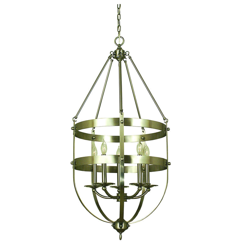 Framburg - 1017 BN - Five Light Chandelier - Hannover - Brushed Nickel