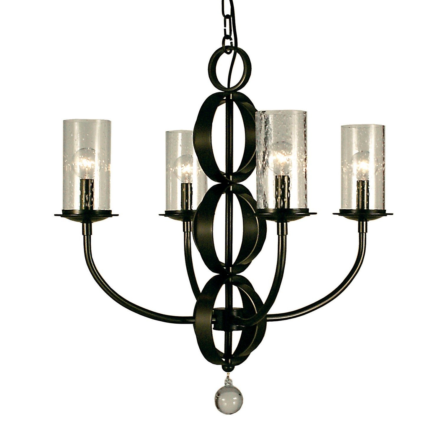 Framburg - 1044 MB - Four Light Chandelier - Compass - Mahogany Bronze