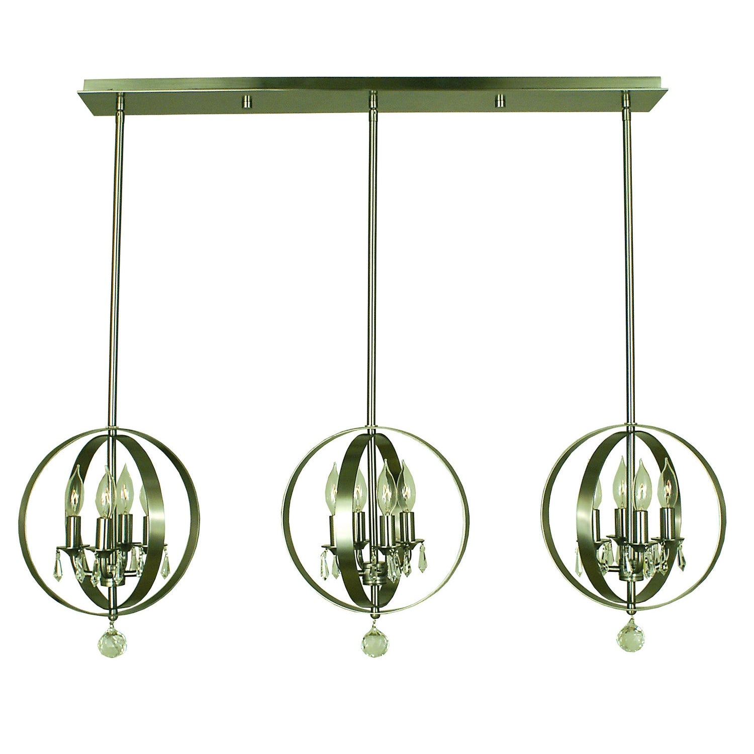 Framburg - 1051 BN - 12 Light Island Chandelier - Constellation - Brushed Nickel