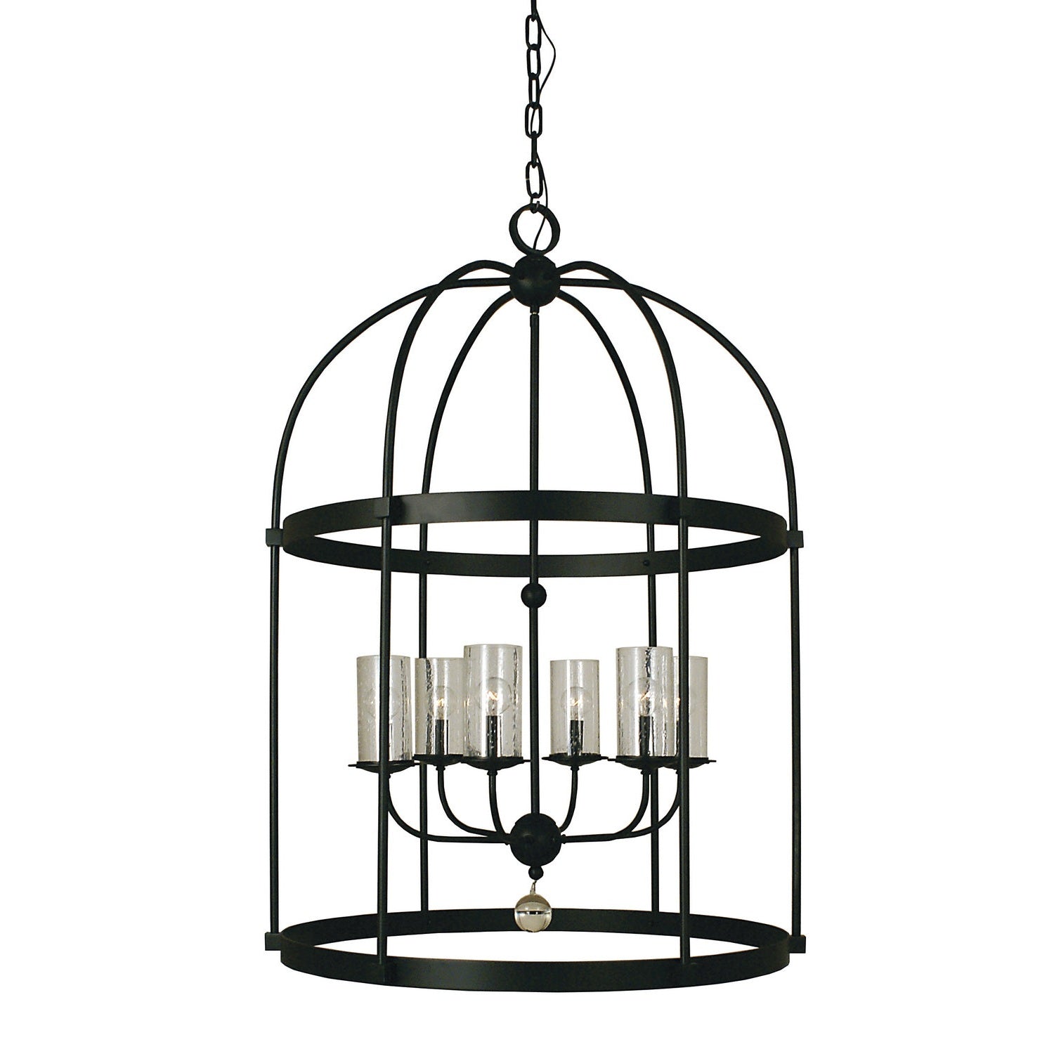 Framburg - 1106 MBLACK - Six Light Foyer Chandelier - Compass - Matte Black