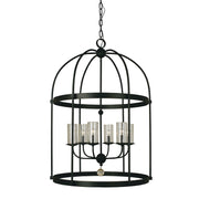Framburg - 1106 MBLACK - Six Light Foyer Chandelier - Compass - Matte Black