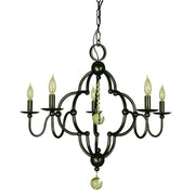 Framburg - 1161 MB - Five Light Chandelier - Quatrefoil - Mahogany Bronze