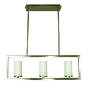 Framburg - 1193 BN - Three Light Island Chandelier - Theorem - Brushed Nickel
