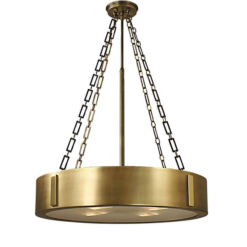 Framburg - 2414 HB/PB - Four Light Chandelier - Oracle - Harvest Bronze w/Polished Brass