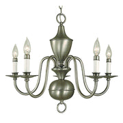 Framburg - 2525 SP - Five Light Chandelier - Jamestown - Satin Pewter