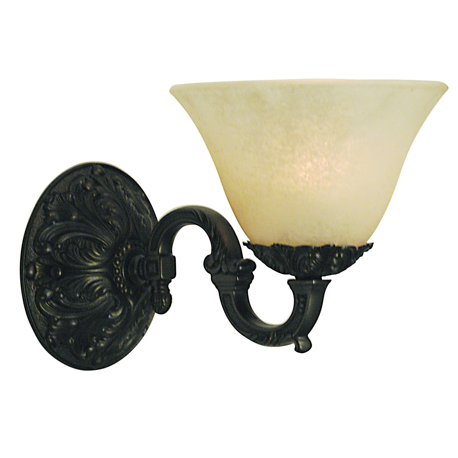 Framburg - 7881 MB/CM - One Light Wall Sconce - Napoleonic - Mahogany Bronze w/Champagne Marble Glass