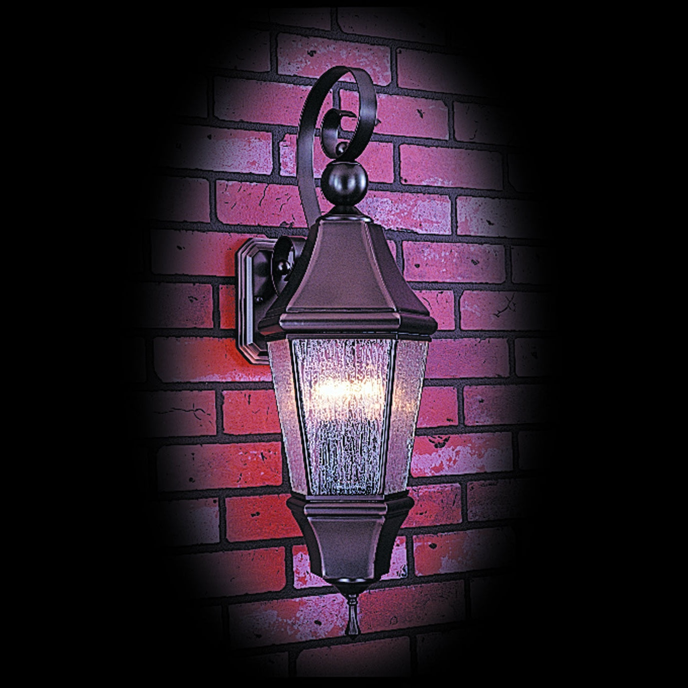 Framburg - 8742 SBR/R - Three Light Exterior Wall Mount - Normandy - Siena Bronze w/Rain Glass