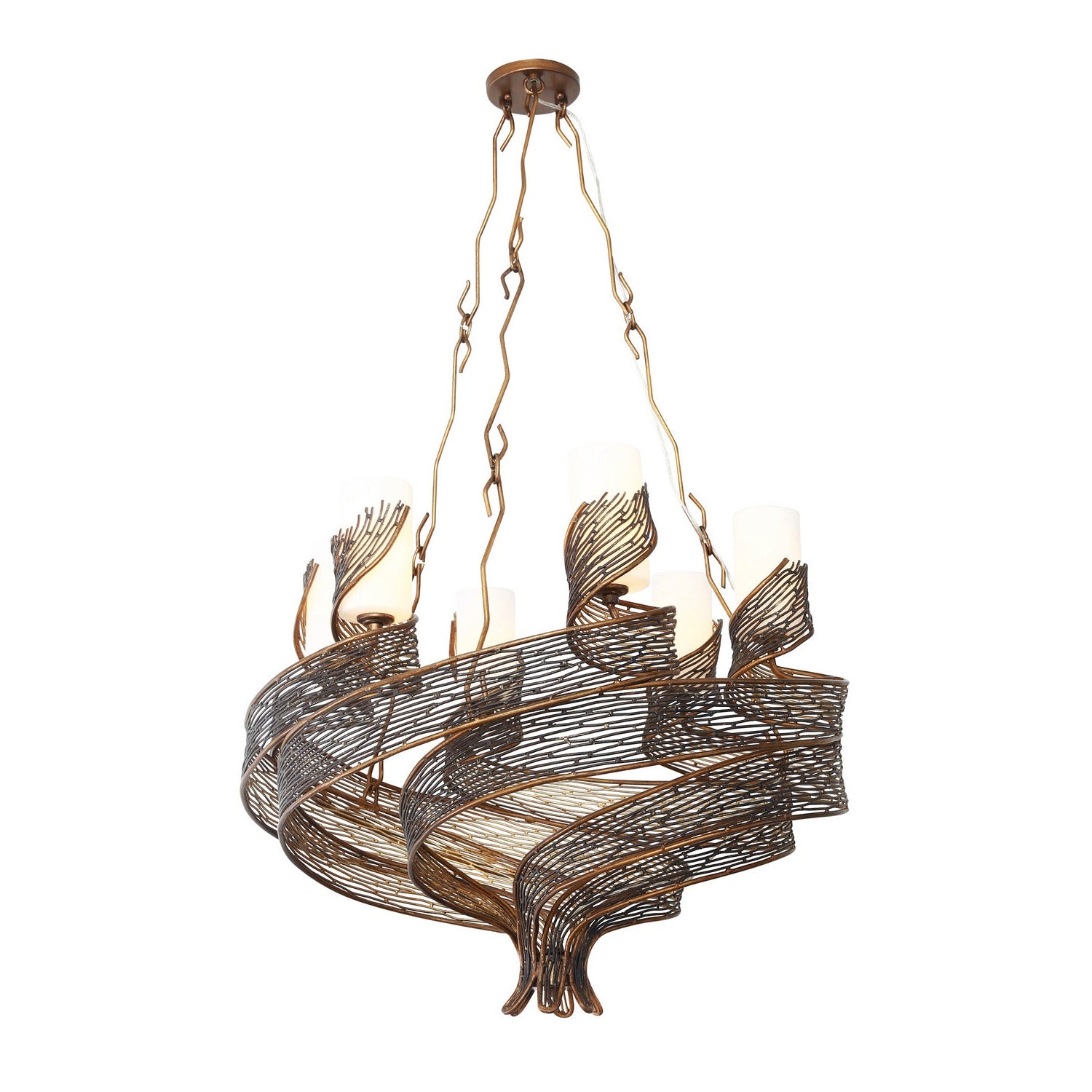 Varaluz - 240C06HO - Six Light Chandelier - Flow - Hammered Ore