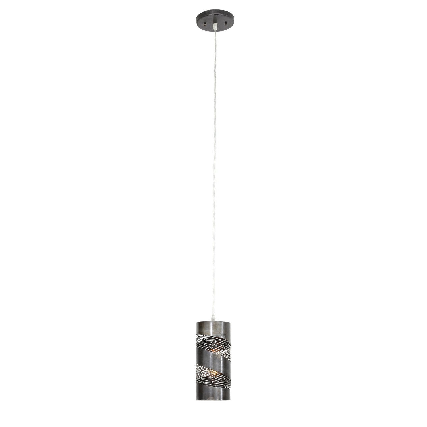 Varaluz - 240M01SL - One Light Mini Pendant - Flow - Steel