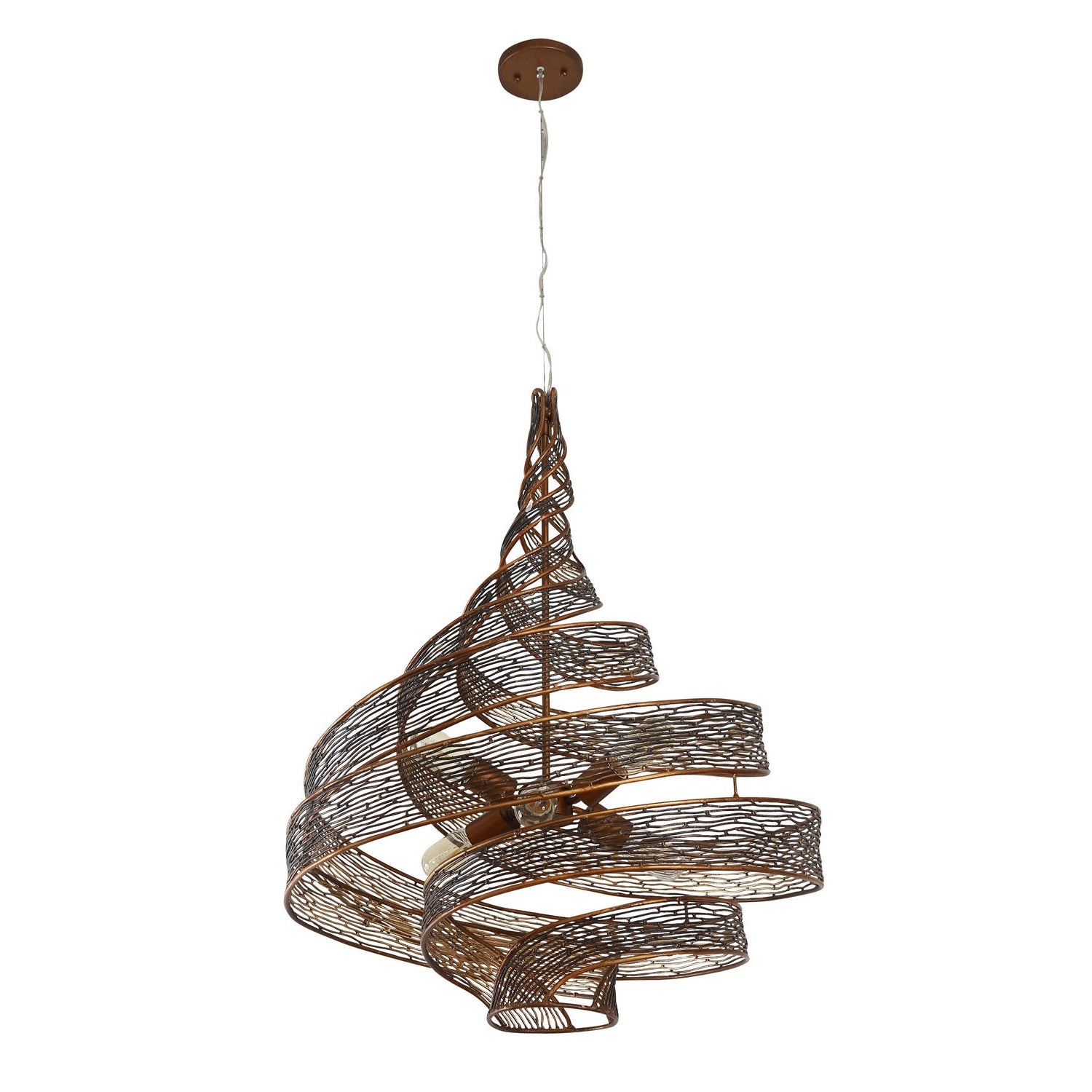 Varaluz - 240P06HO - Six Light Pendant - Flow - Hammered Ore