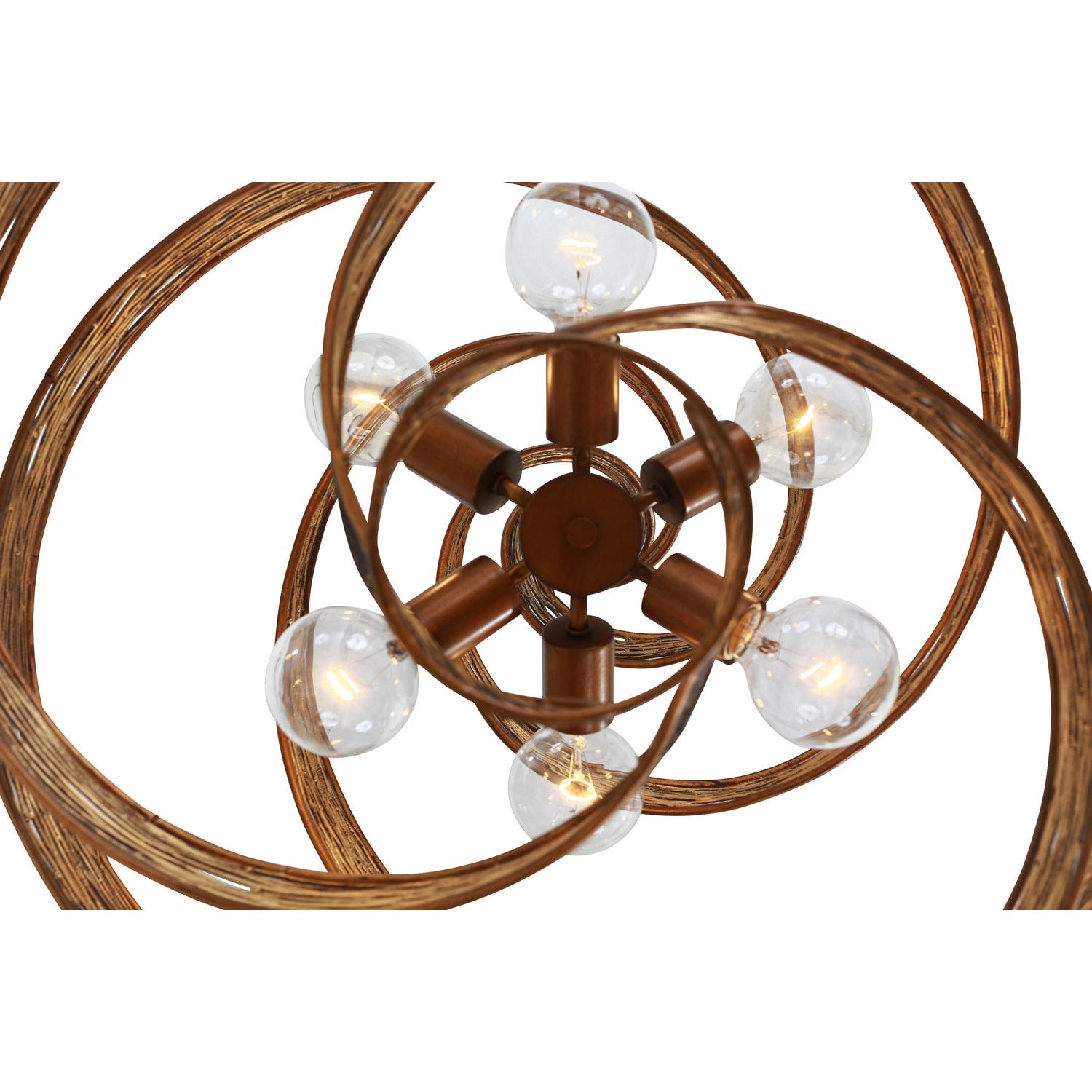 Varaluz - 240P06HO - Six Light Pendant - Flow - Hammered Ore