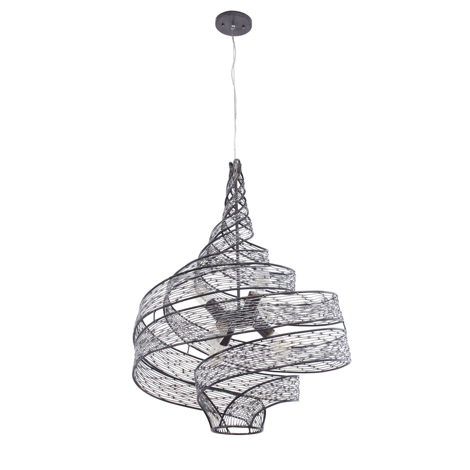 Varaluz - 240P06SL - Six Light Pendant - Flow - Steel