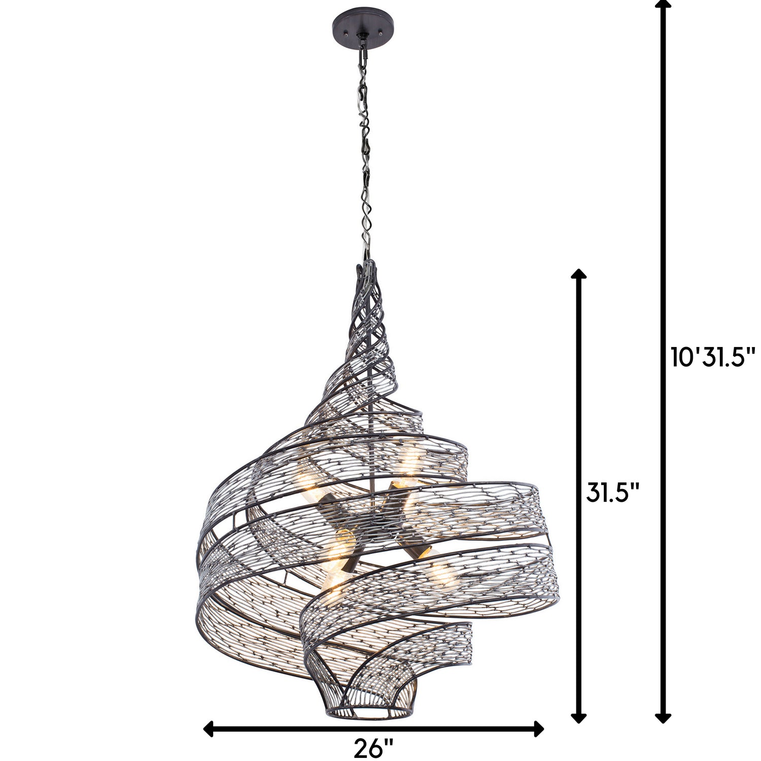 Varaluz - 240P06SL - Six Light Pendant - Flow - Steel