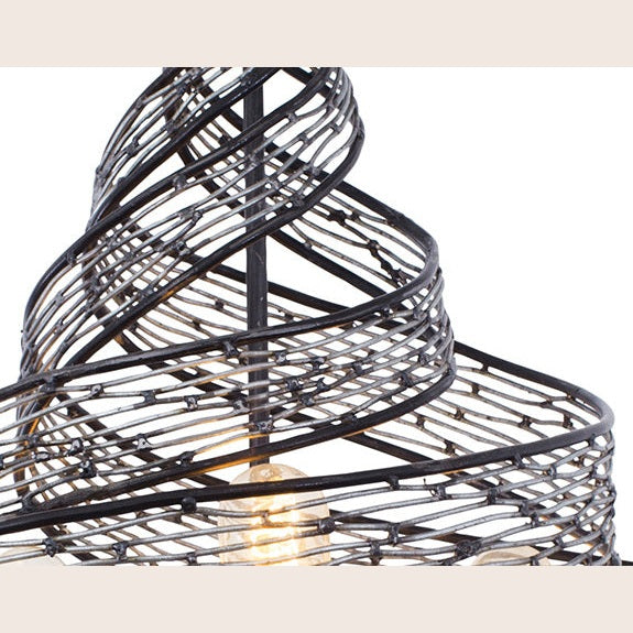 Varaluz - 240P06SL - Six Light Pendant - Flow - Steel