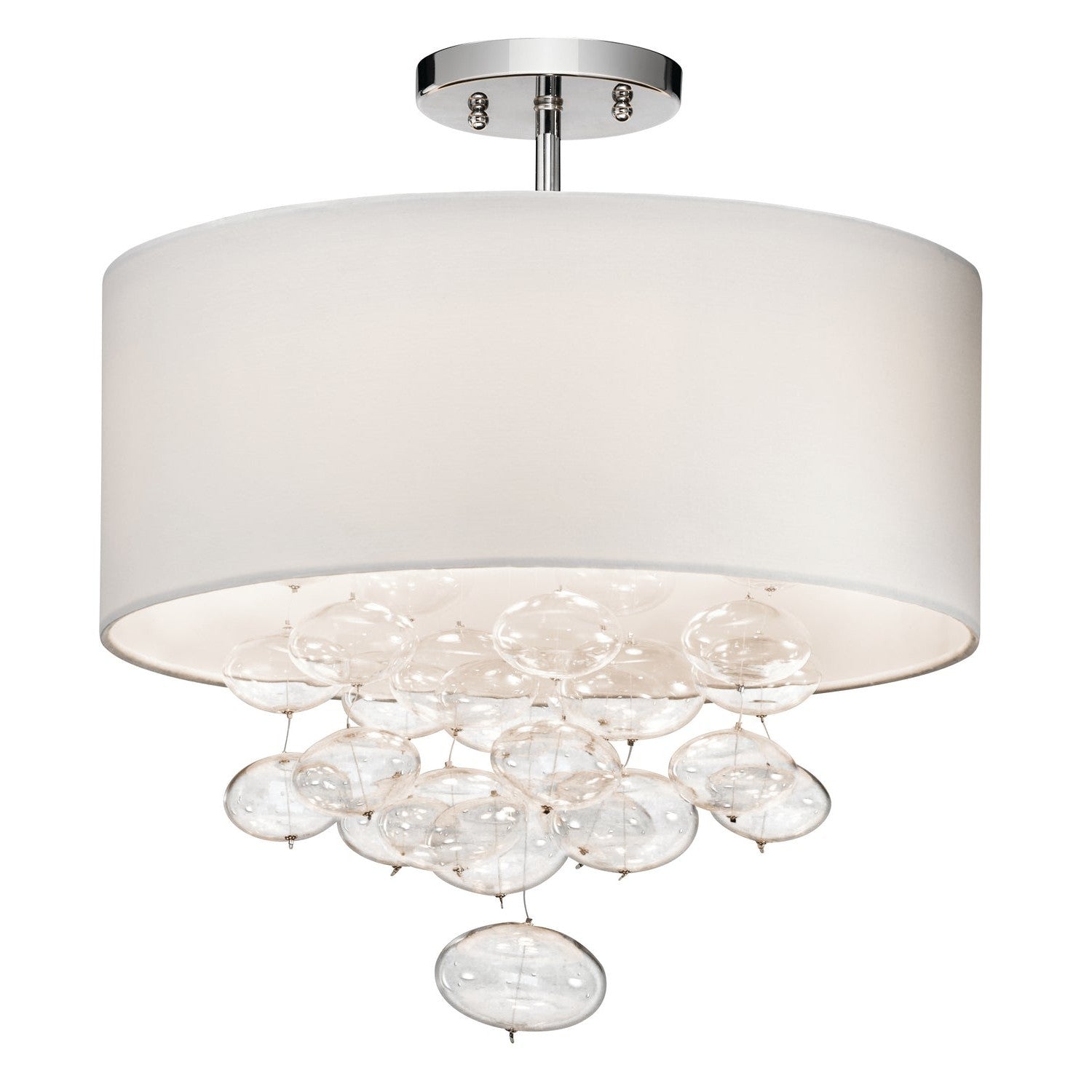 Kichler - 83239 - Three Light Semi Flush Mount - Piatt - Chrome