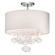 Kichler - 83239 - Three Light Semi Flush Mount - Piatt - Chrome