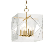 Hudson Valley - 5916-AGB - Eight Light Lantern - Travis - Aged Brass