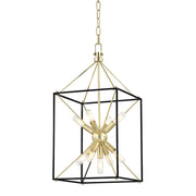Hudson Valley - 8912-AGB - Nine Light Lantern - Glendale - Aged Brass/Black