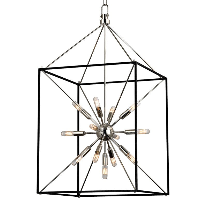 Hudson Valley - 8920-PN - 13 Light Lantern - Glendale - Polished Nickel/Black
